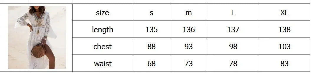 Summer Women Long Party Dress Vintage Long Sleeve Floor Length Sexy Backless White Lace Maxi Dress  sexy