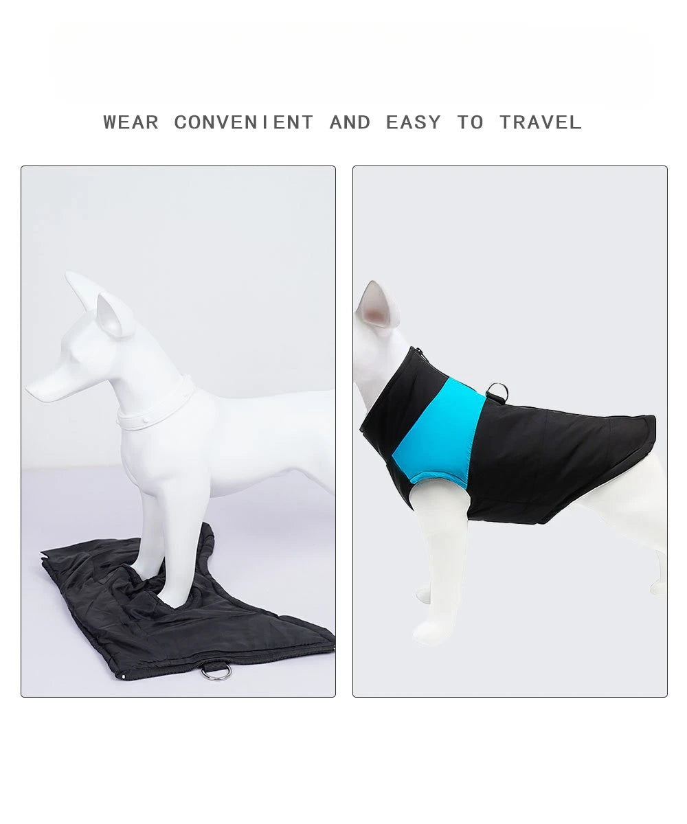 Warm Dog Coats Vest, Waterproof Dogs Jacket Fleece Pet Winter Cold Weather Coat Dogs Cozy Snow Jackets Outfits for Dogs Puppy