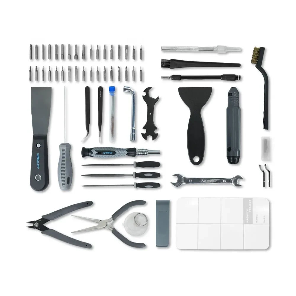 Creality Official 3D Printer Tools Kit, 74 Pcs in 1 3D Printing Tool Wrap Kit 3D Printer Repair Accessories