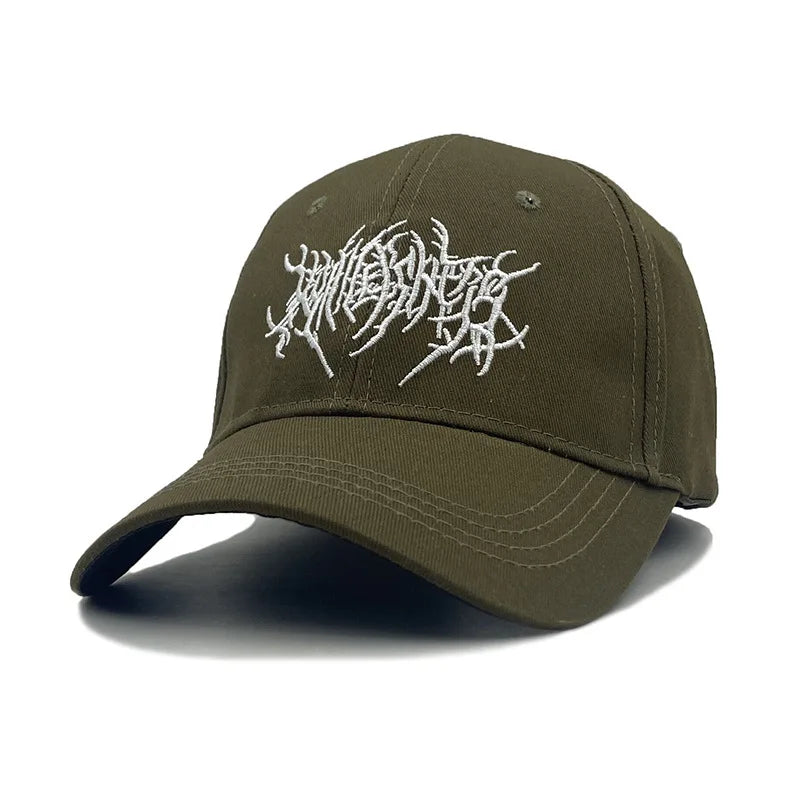 Gothic Street Punk Frauen Baseball Cap Cotton Fashion Embroidery Outdoor Sports Y2K Black Caps Men Women Soft Snapback Dad Hats