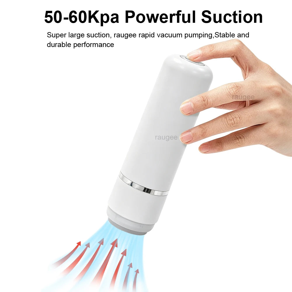 Vacuum Sealer Pump Electric Air Pump for Food Fresh-Keeping Vacuum Sealed Storage Bag Automatic Vacuum Compression Machine
