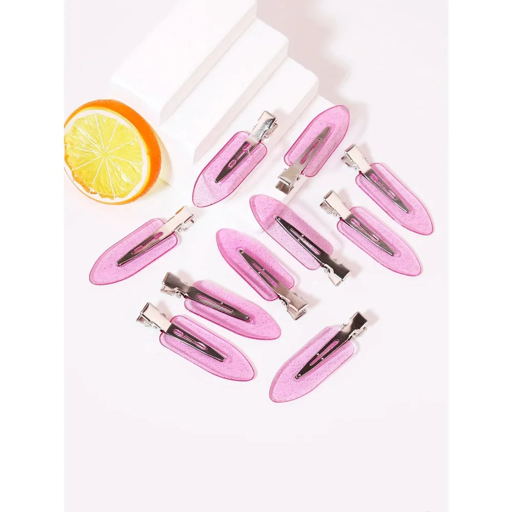 10pcs Transparent Seamless Hair Clips for Girls, Fashion Makeup & Facial Hair Styling Clips, Suitable for Real Hair Wigs