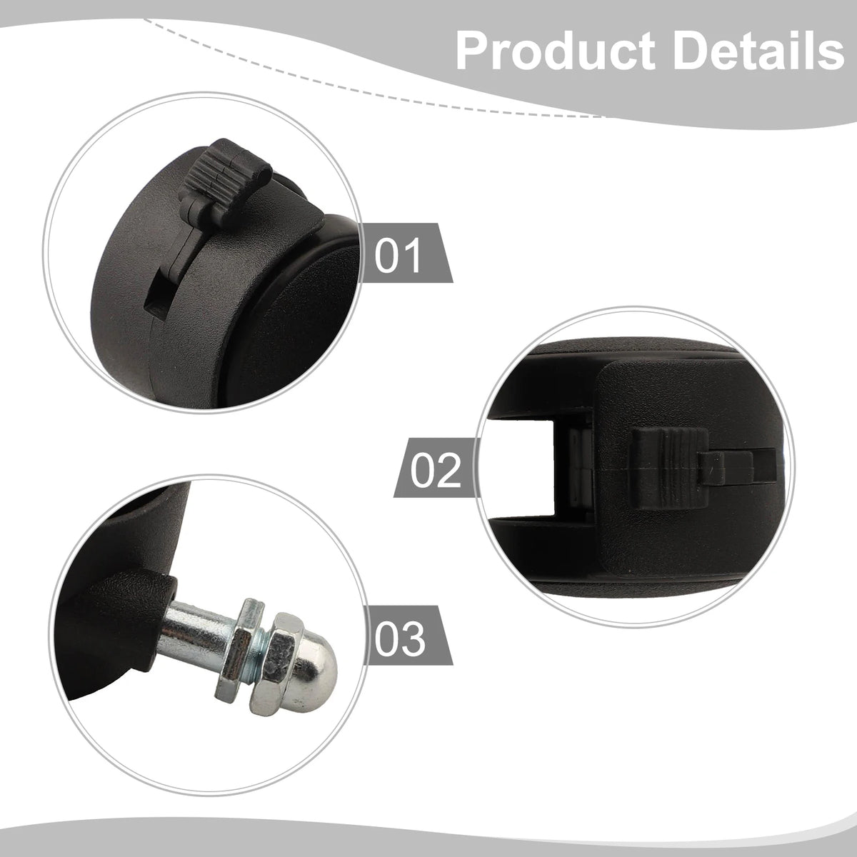 4PCS Casters To Replace Heater Wheels Casters For Midea Electric Oil Heater Electric Heater Mobile Bracket