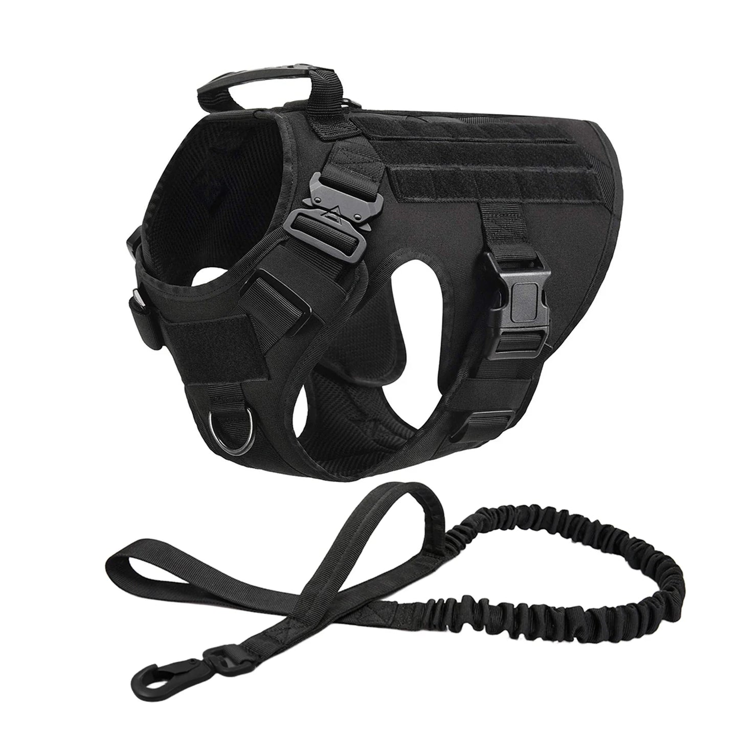 Military Dog Harness Collar Leash Molle Pouches For Medium Large Dogs Pet German Shepherd Training Walking Vest Dog Harnesses