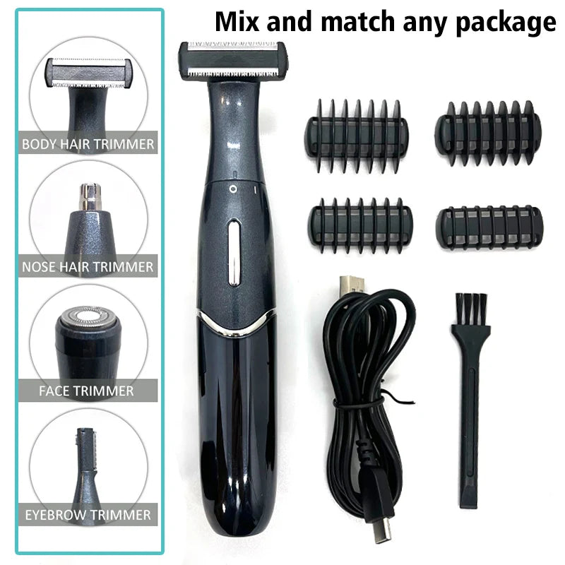 Intimate Areas Haircut Precision Shaver Men Bikini Line Sensitive Razor Balls Eggs Pubic Hair Shaving Trimmer Face Beard Clipper