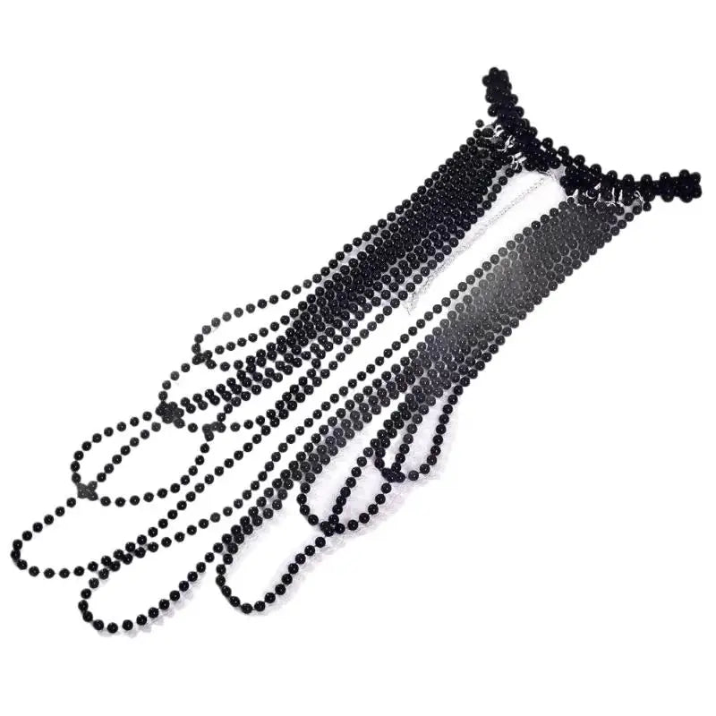 Bridal Tassel Imitation Pearl Shoulder Chain Necklace Elegant Cheongsam Dress Shawl Wedding Jewelry Accessories Gift For Women