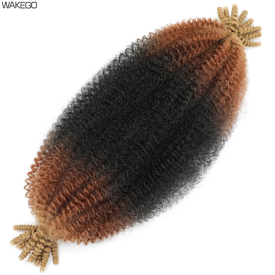 Marley Twist Braiding Hair Ginger Burgundy Ombre Brown Black Springy Afro Twist Hair PreFluffed Spring Twist Kinky Braiding Hair