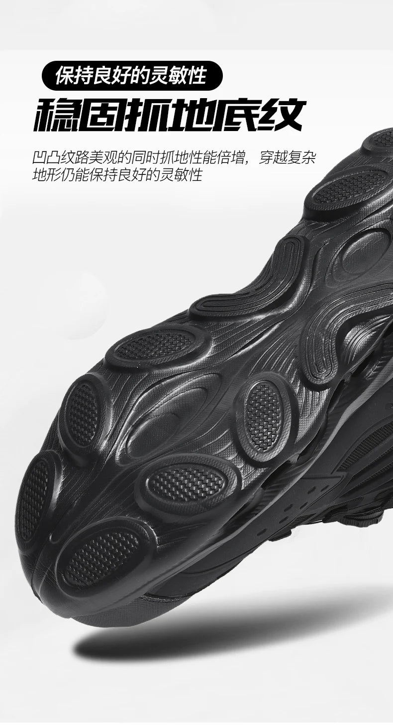 Rotating Button New Safety Shoes Men Anti-smash Anti-puncture Work Shoes Fashion Men Sport Shoes Security Protective Boots Men