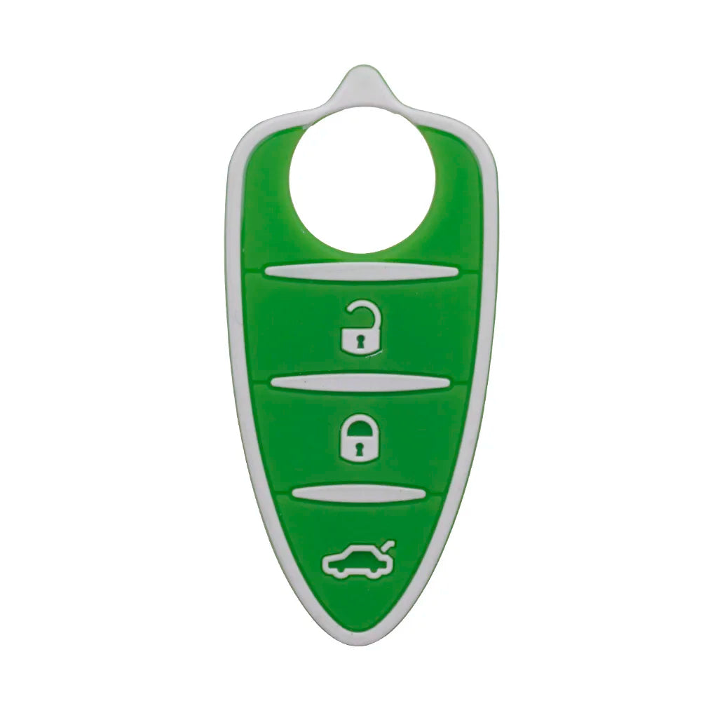 10pcs/lots Silicone Rubber Key Pad 3 Buttons for Alfa Romeo Mito Giulietta 159 GTA Flip Remote Key Colorful Pad Car Accessories