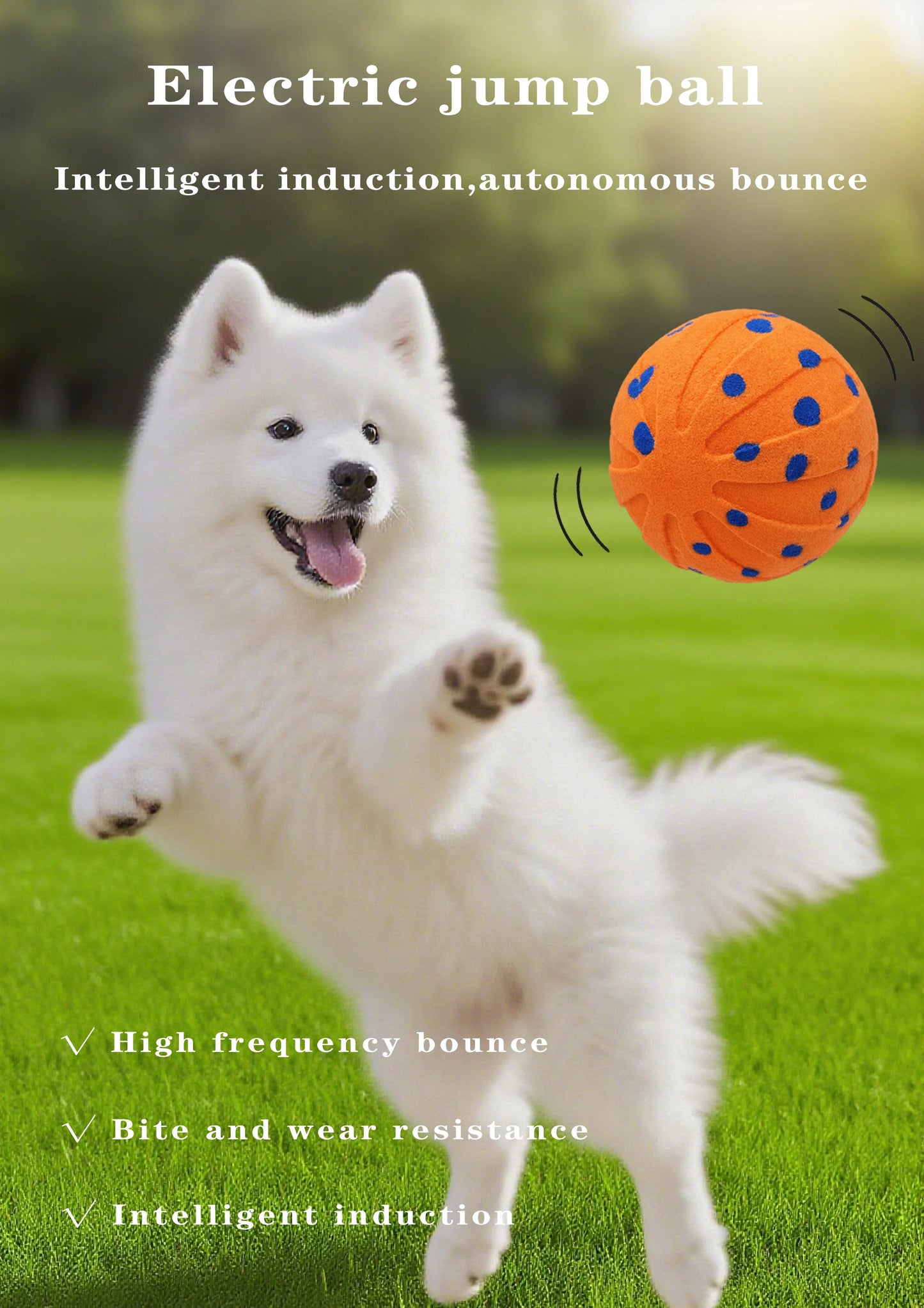 New Pet Smart Dog Toy Ball ETPU Popcorn Jumping Dog Toy Ball Has Multiple Functions Such As Bouncing And Spinning