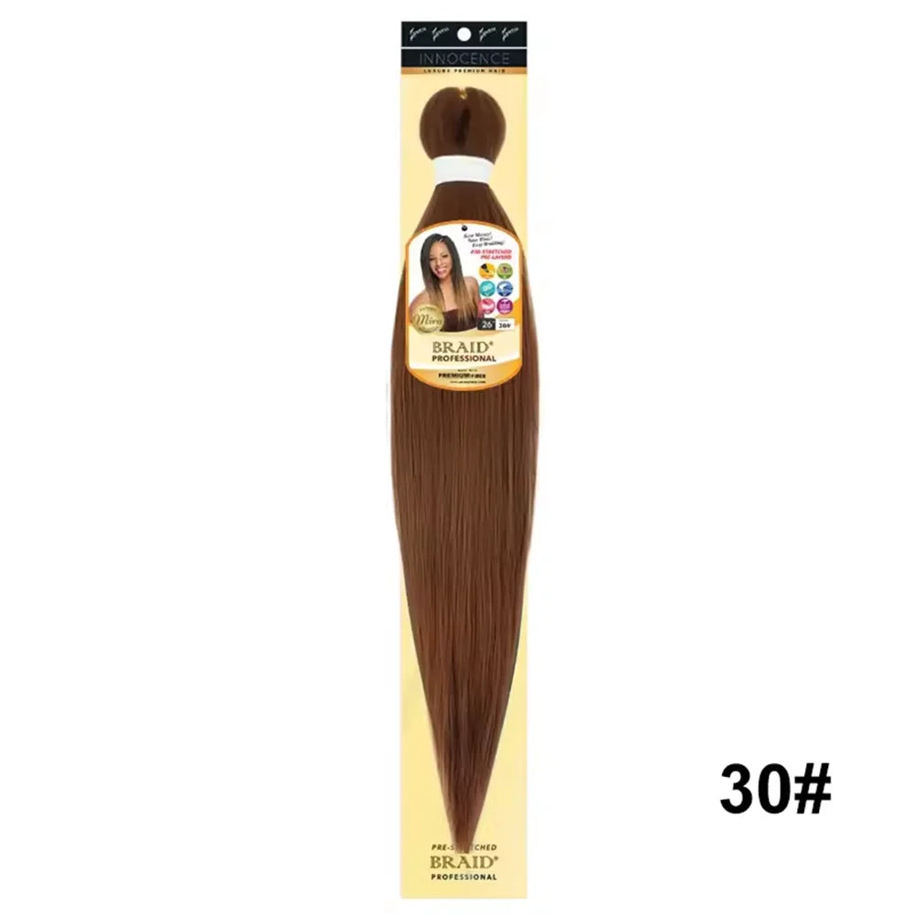 Easy Braids 26Inch Synthetic Yaki Texture Professional Braiding Hair Hot Water Setting with packaging Hair Extension For Women