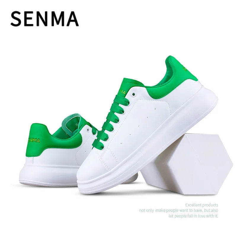 SENMA Luxury Design Sneakers For Men 2025 White Board-shoe Soft Women Walking Shoes Running Shoes Couples Sneakers Tennis shoes