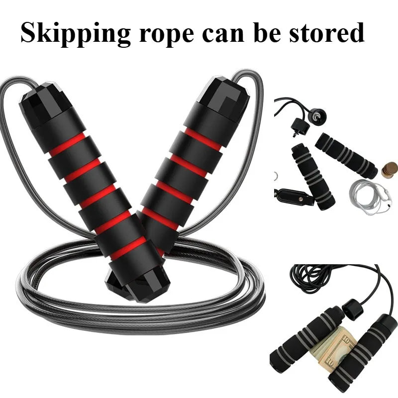 The New Jump Rope Steel Wire Skipping Exercise Adjustable Jumping Fitness Workout Training Home Sport Equipment Tangle-Free