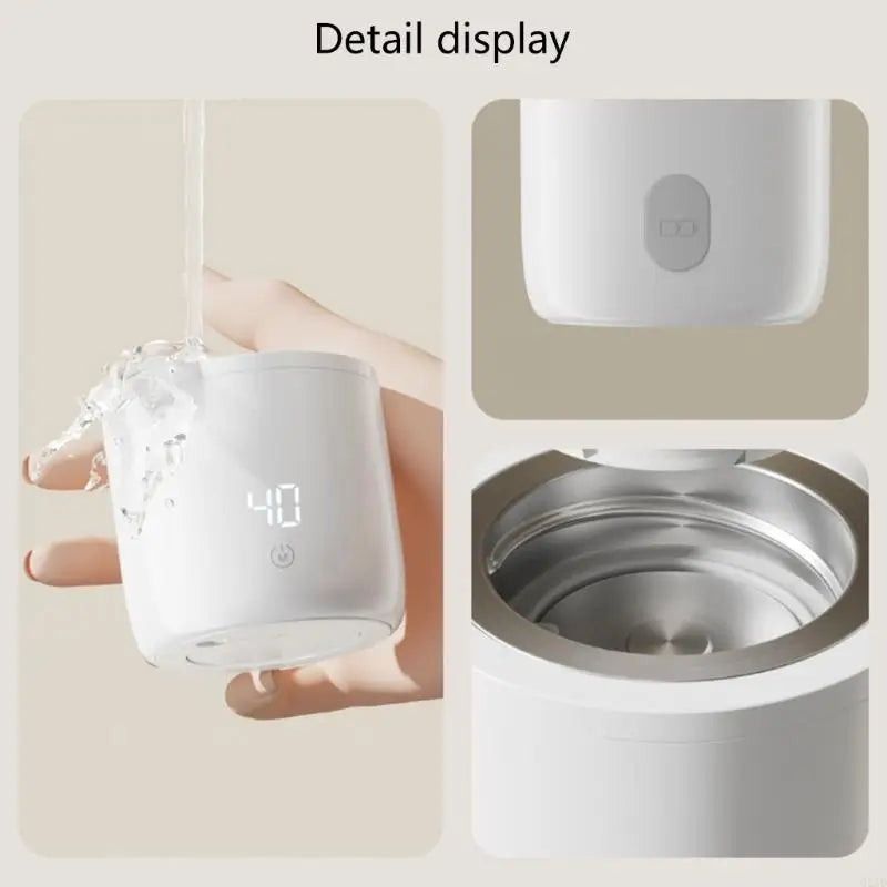 G2AD Portable Baby Bottle Warmer with Quick Heating and Digital Temperature Control 4-Gear Adjust for Home and Travel Use
