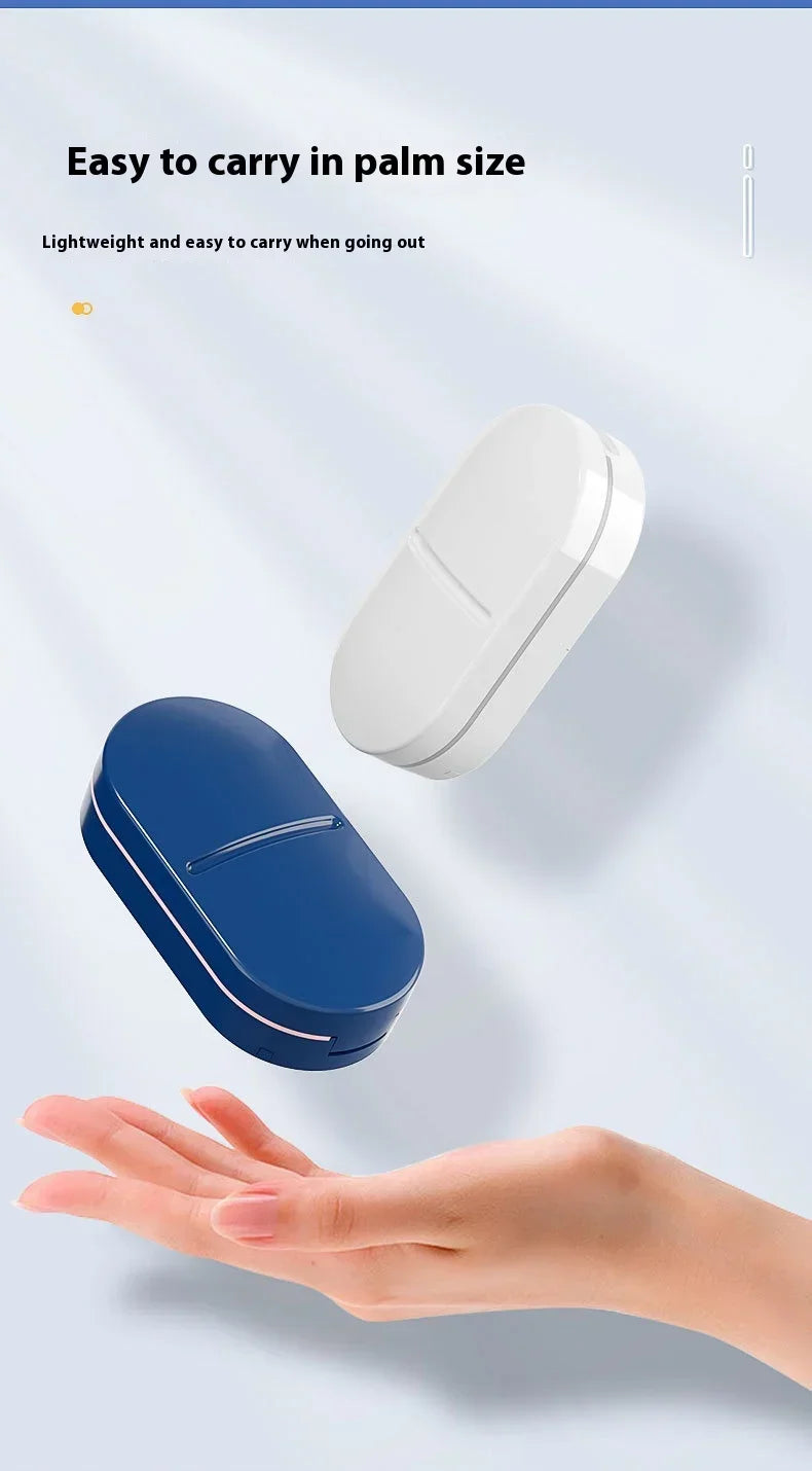Medicine Pill Cutter Box Portable Drug Box Useful Grinder Splitter Medicine Pill Holder Tablet Cutter Splitter Divider Pill Case