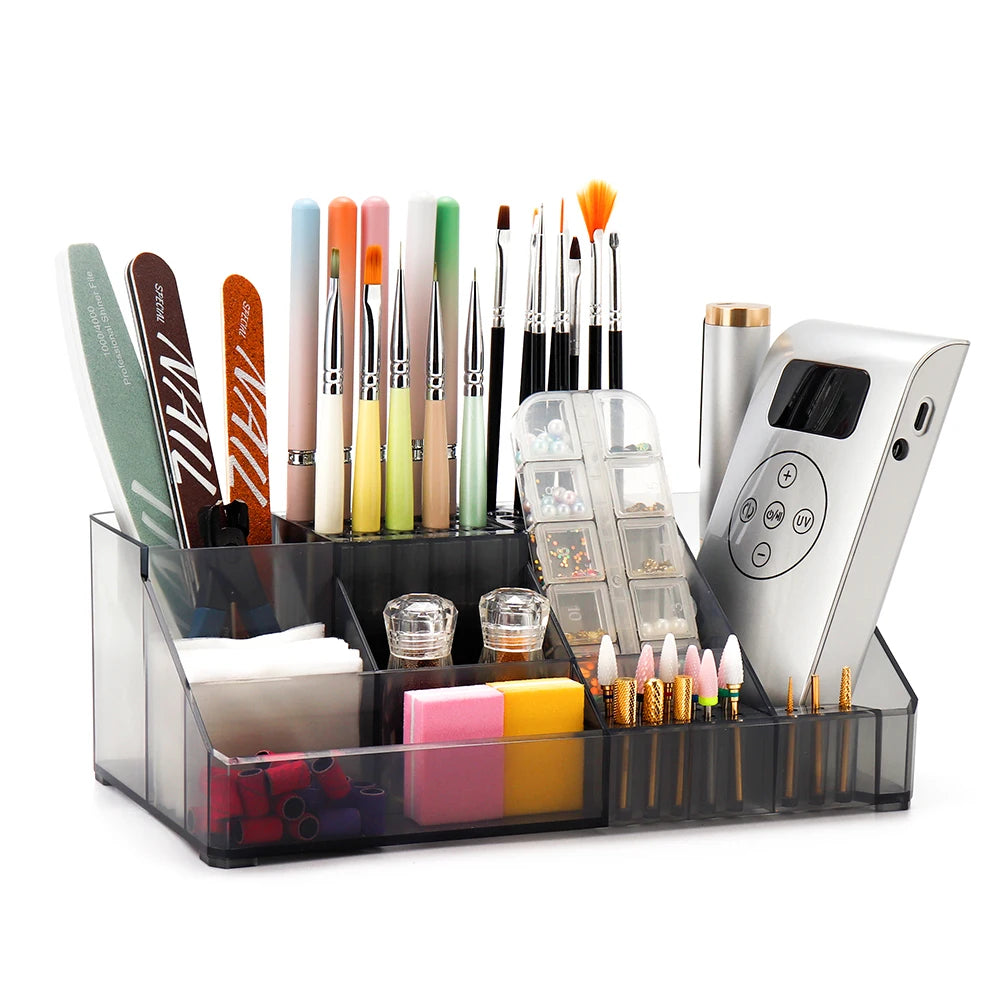 Acrylic Storage Rack Nail Art Tools Organizer Nail Salon Display Rack Large Capacity Storage Box Gel Polish Cosmetic Drawer