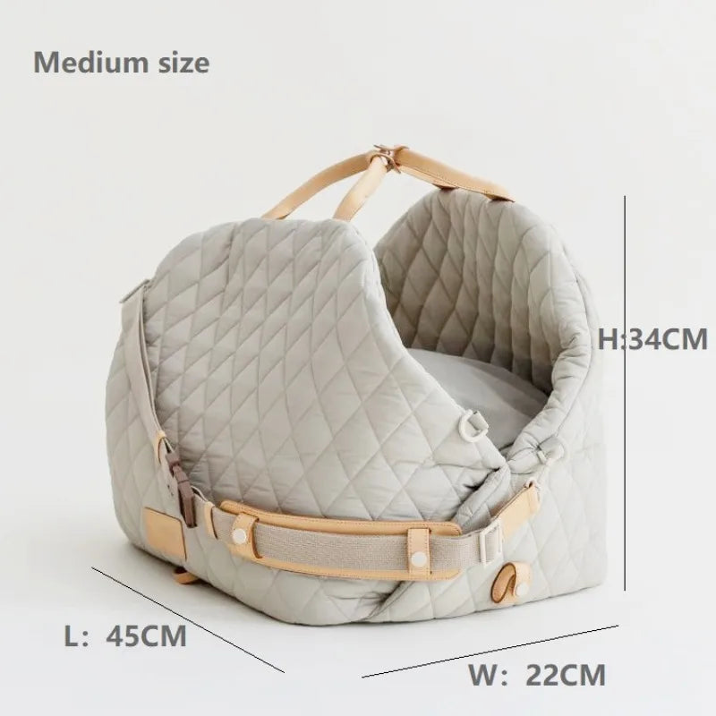 Large Size New Nylon Waterproof Pet Carrier Car Dog Cat Bag Removable Pet Bed Stylish Pet Bag - Crossbody/Shoulder