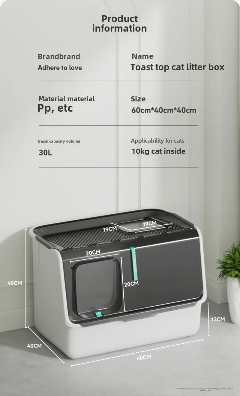 Large Enclosed Cat Toilet Waterproof Removable Washable Cat Litter Box Pet Cleaning Products Accessories Cat Bedpans Supplies