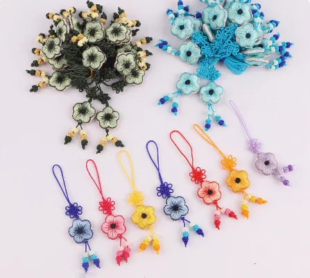 10 Pcs Y2K Bag Charms - Cute Embroidered Butterfly, Fish & Flower Pendants for Keychain, Phone Case Lanyard, Purse Accessory