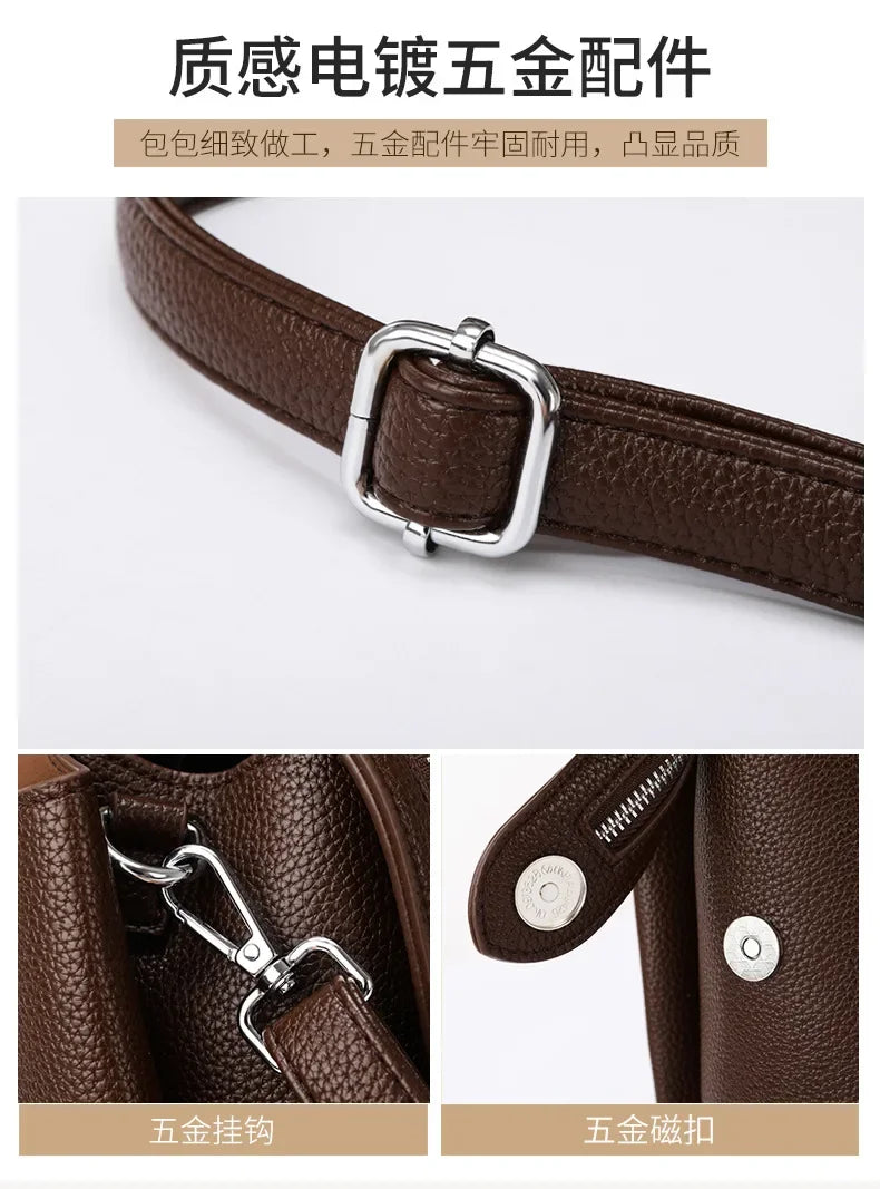 Luxury leisure travel zipper shoulder bag, high-quality design handbag, classic and trendy women's backpack