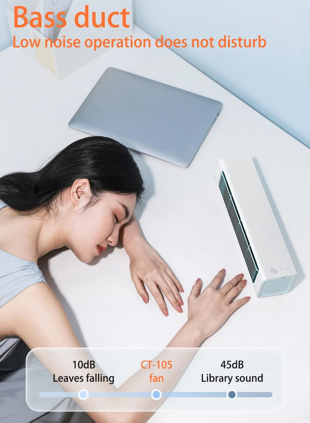 Eary Wall-mounted Fan with Remote Control Summer Strong Fan Bladeless Tower Airflow Cooling Air Conditioner Fan for Desk Kitchen