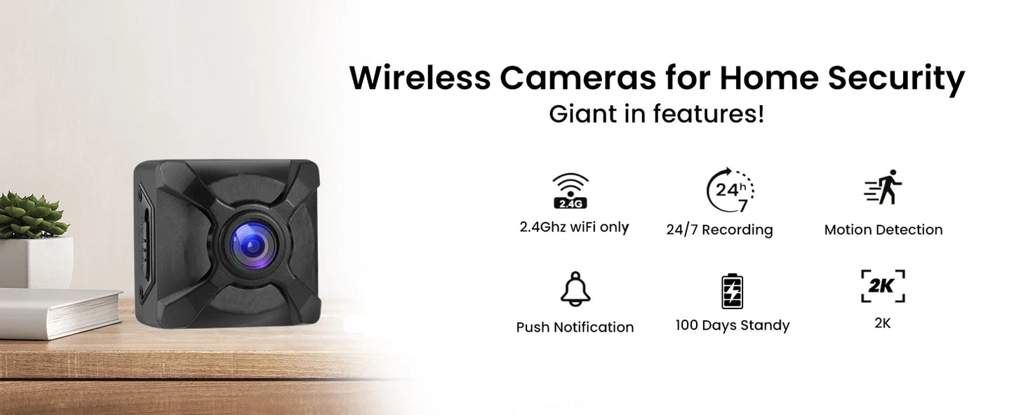 New X5 1080P Mini WiFi Camera Wireless Remote Monitor Rechargeable Motion Detection Portable Camcorder Home Security Camera