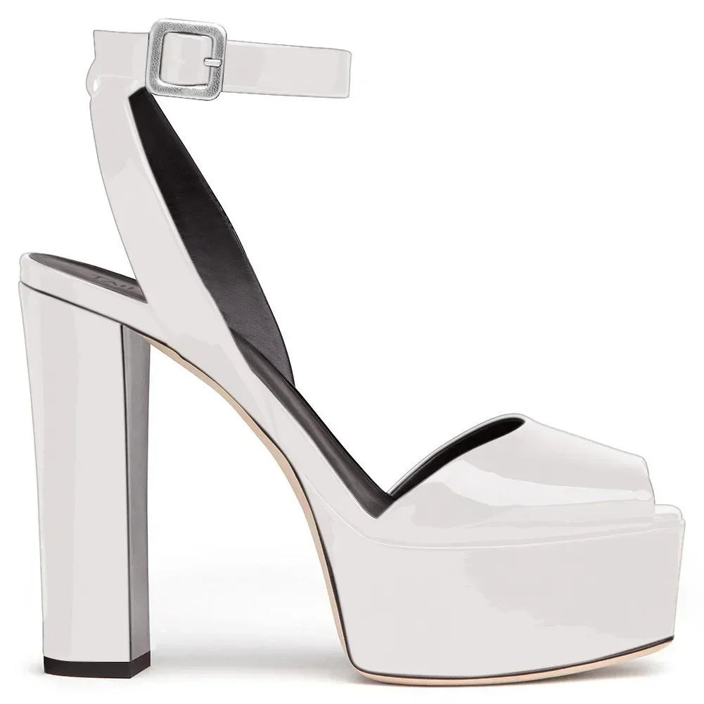 【Measure your feet length before order】Luxury Women High Heel Sandals Platform Sexy Evening Party Dress Summer Lady Shoes C-SL-2