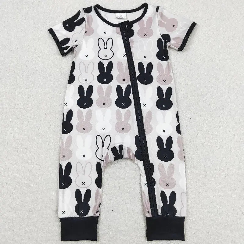 4.14y NEW stock baby girls summer romper wholesale boutique embroidery pattern floral flowers purple flying sleeves onesie