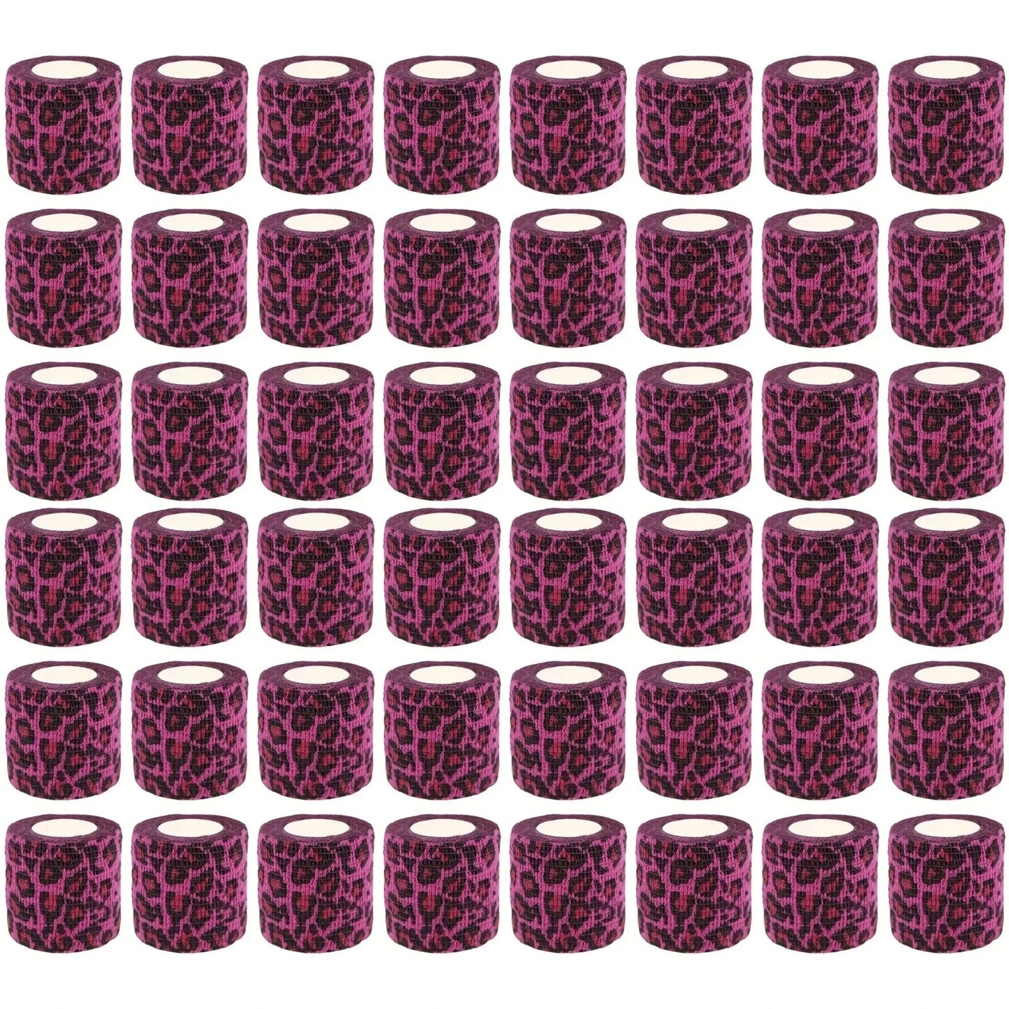 White/Pink Heart And Pink Leopard Tape Tattoo Handle Bandage Anti-slip Athletic Nonwoven Self-adhesive Elastic Bandage Grip