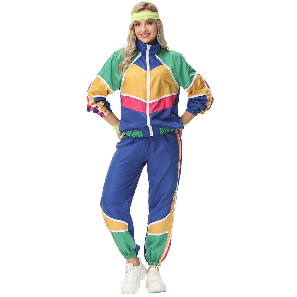 Halloween Couples Hippie Costumes for Women Male Vintage 70s 80s Rock Disco Cosplay Outfits Hip Hop Disco Hippie Costume