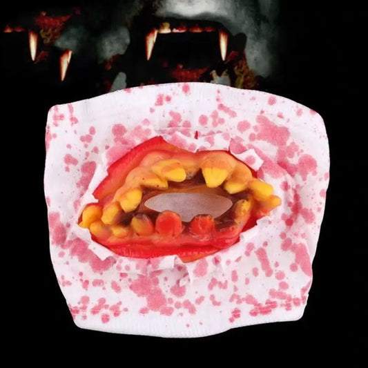 Realistic Halloween Blood Stain Masks Dress Up Costume Blood Mittens Ghost Zombie Cosplay Props Prank