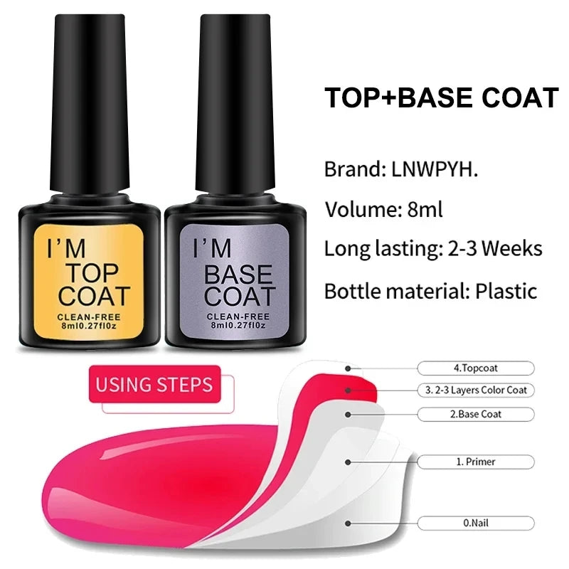 Gel Nail Polish Set With UV Nail Lamp Poly Extension Nail Gel Kit Semi Permanent Gel Varnish Set Professional Nail Art Tools Kit