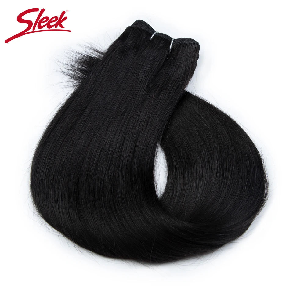 Sleek Peruvian Straight Human Hair Double Drawn Natural Human Hair Weave Bundles Natural Brown #27 #613 Remy Human Hair Bundle