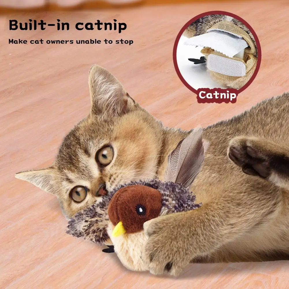 Flappy Bird Interactive Cat Toy Remote Control USB Rechargeable Pet Cat Plush Toy Flapping Bird Toy Stimulate Hunting Instincts