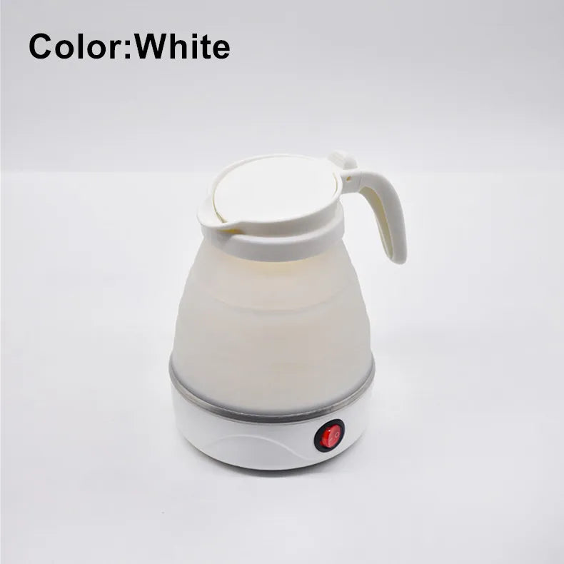 JFBONIN 0.6L Mini Folding Kettle Portable Water Heater 600W Silicone Compression Electric Kettle Home Kettle Easy To Travel