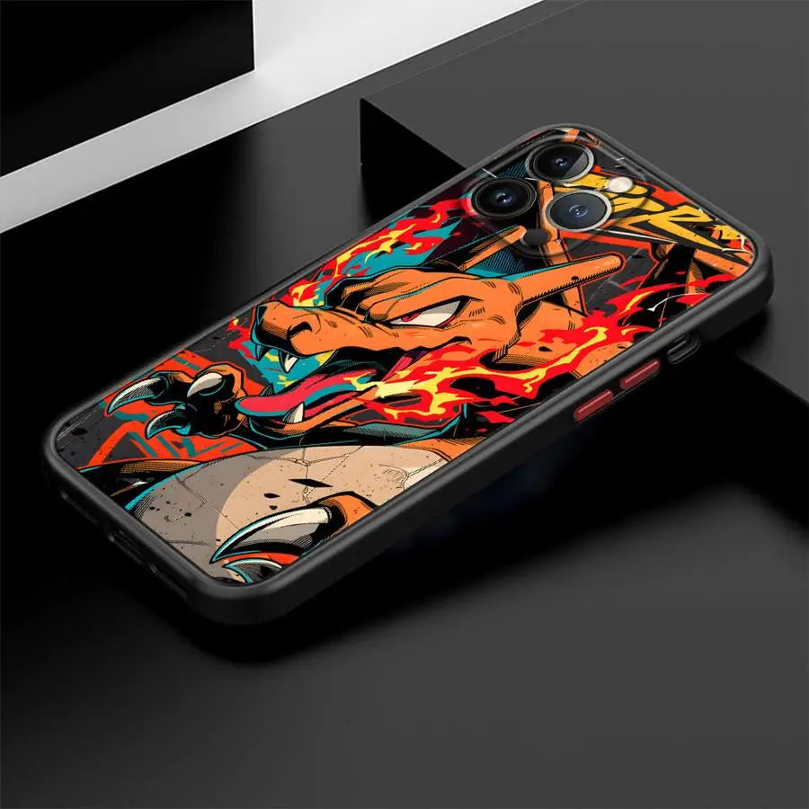 Funda Back Phone Cover Case for iPhone 17 Pro Max 15 13 Mini 11 17e 7 8 SE 12 14 XS XR 16 Plus Air Retro Anime Pokemon