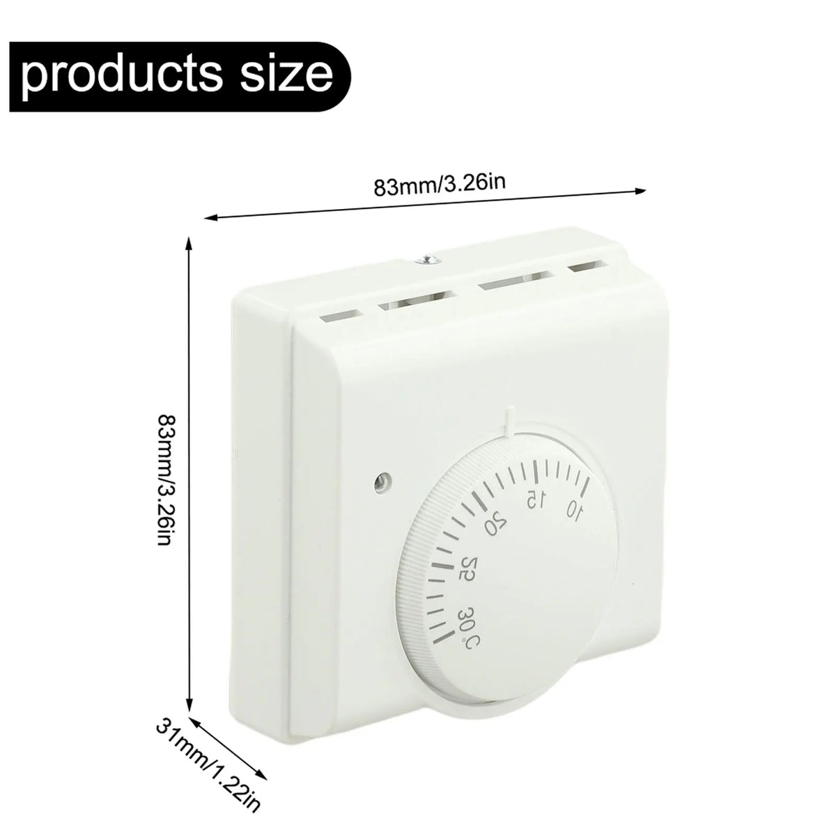 High Quality Practical Brand New Thermostat Temperature Switch White Room 2 Wire 220V AC Temperature Controller