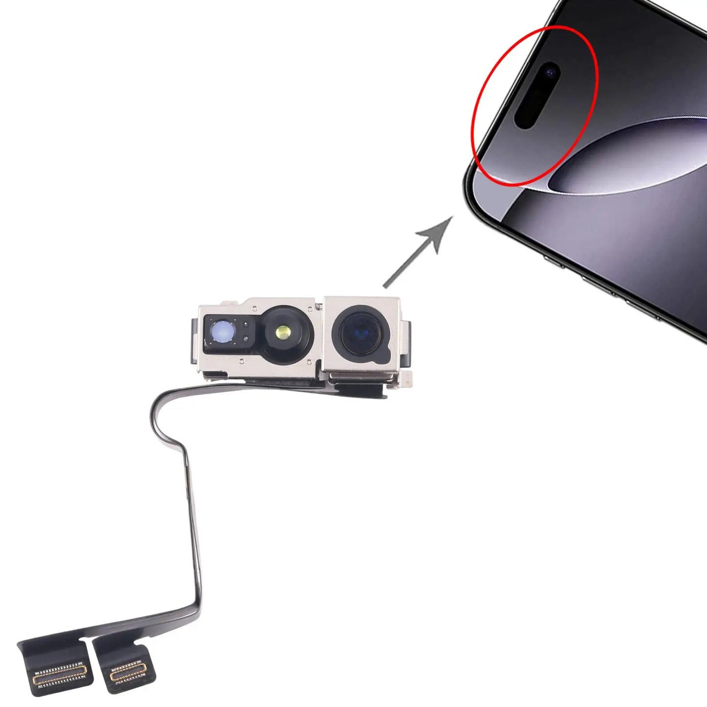 Repair Assistant Front Facing Camera For iPhone 16 / 16 Plus / 16 Pro / 16 Pro Max, Support Repair Assistant Testing & Face ID