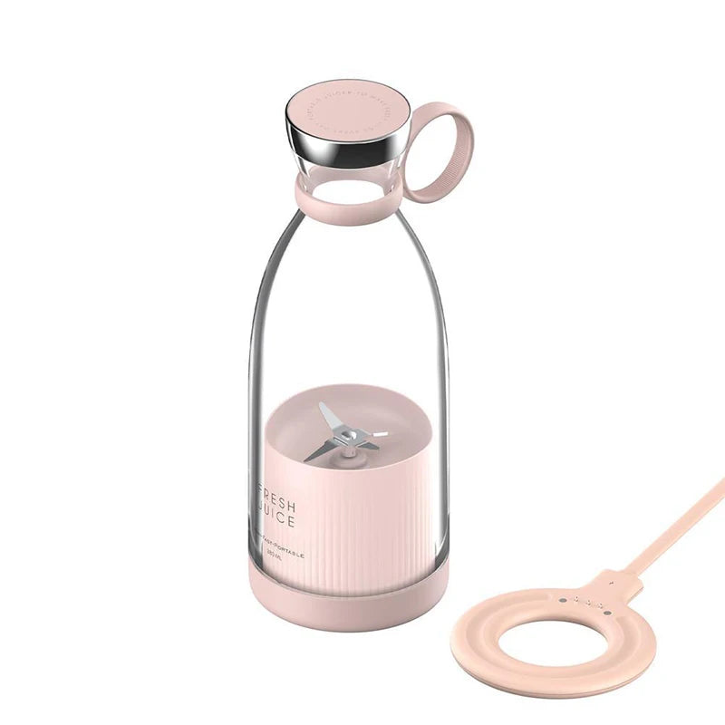 Ready Stock 350ml Portable USB Juicer Cup Mini Blender Fruit Juice Mixer Ice Crusher Smoothie Maker for Home Travel Outdoor