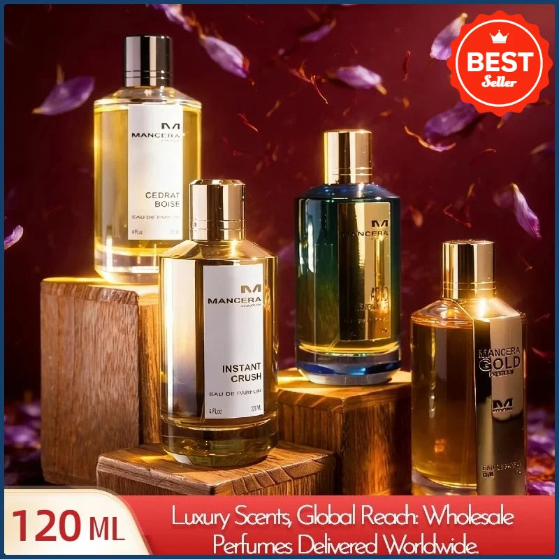 Mancera Tobacco Fragrance for Men 120ml Eau de Parfum Strong Long Lasting Perfume with Oud & Amber Luxury Woody Spicy Scent