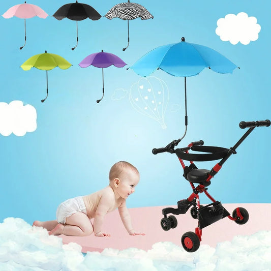 UV Protection Baby Stroller Umbrella With Clamp Universal Sunscree Rainproof Stroller Covers Umbrella Baby Stroller Accessories