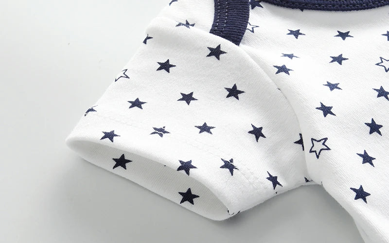 24Pieces Newborn Baby Rompers+Pants+Mittens+Hats+Socks Set 100%cotton Print Unisex Baby Girl Boy Clothes Sets