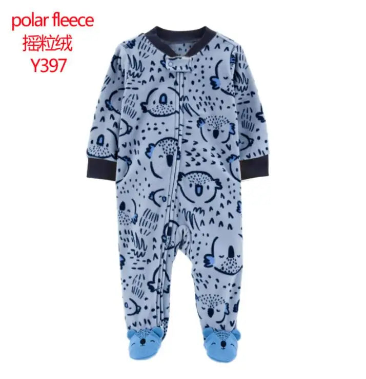 Newborn Baby Clothing Winter Boys Jumpsuit Fleece Overalls Infants Baby Clothes Warm New Born Home Dress Toddler Girls Costume