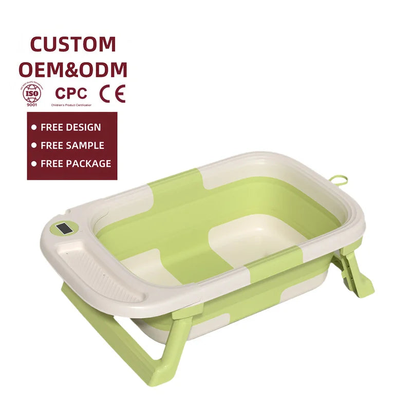 Toddler bathtub eco-friendly material baby set foldable bathtub for luggage storage