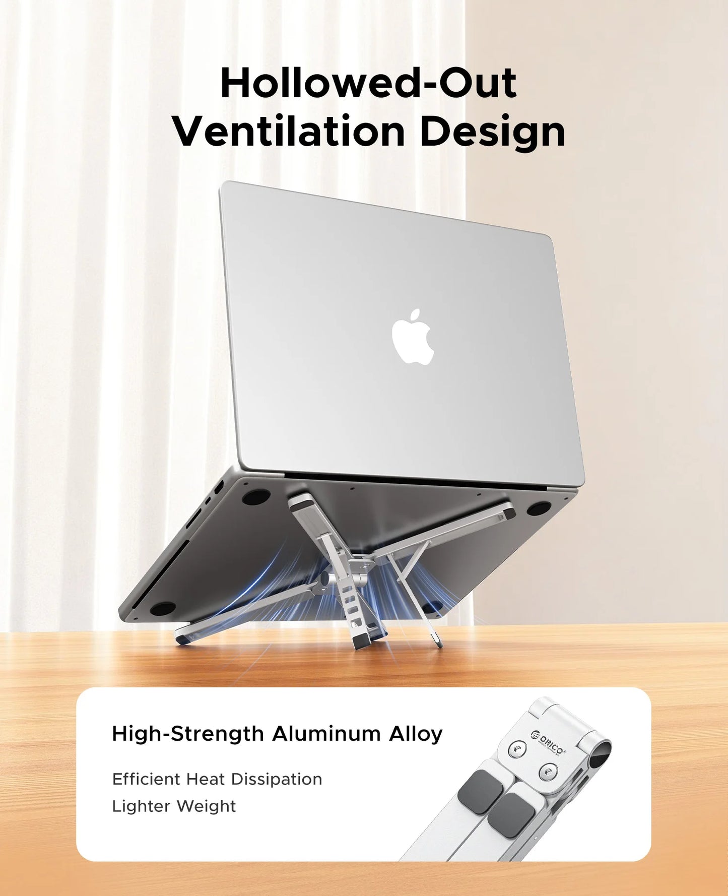 ORICO Laptop Stand For Macbook Air Pro Foldable Aluminum Vertical Notebook Stand Laptop Support Macbook Pro Tablet Phone Stand