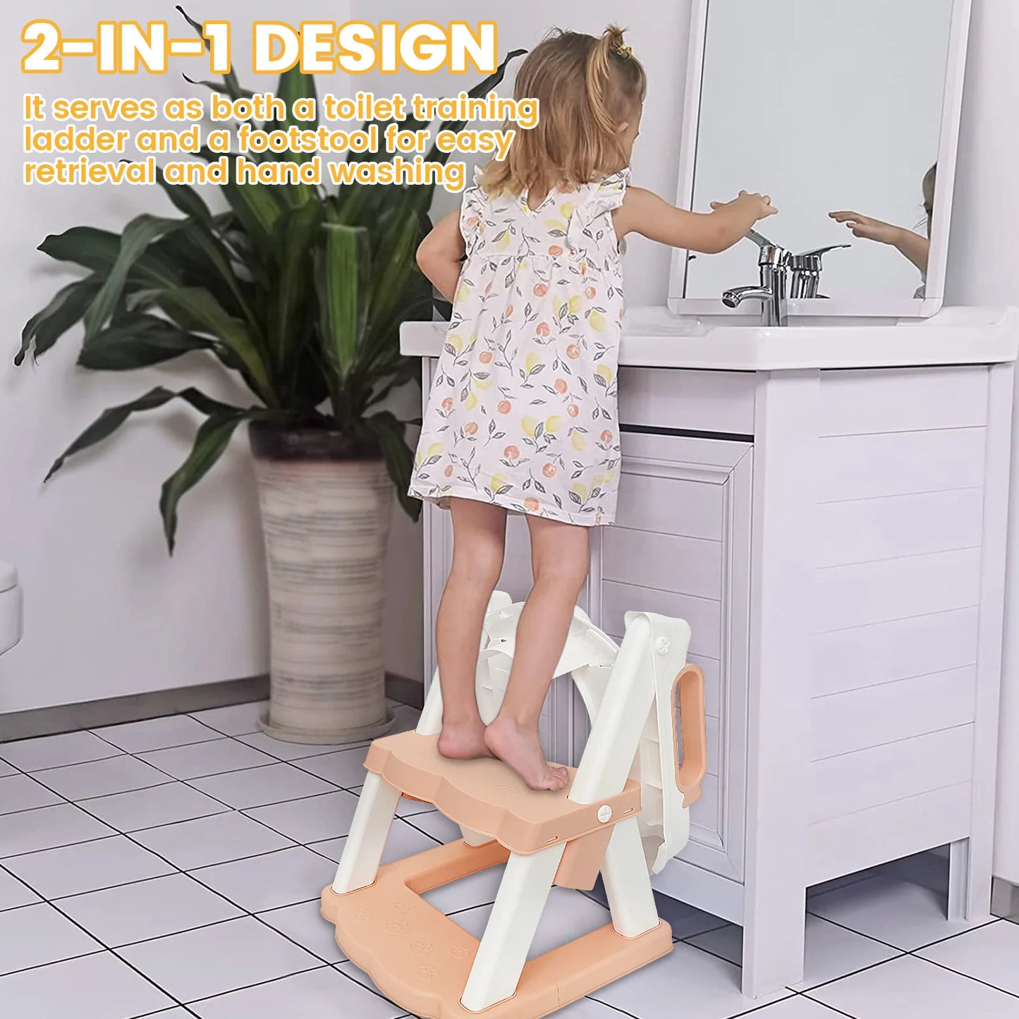 New Foldable Children's Toilet Seat Portable Baby Potty Training Toilet Cushion Toddler Auxiliary Pot Step Stool Urinal