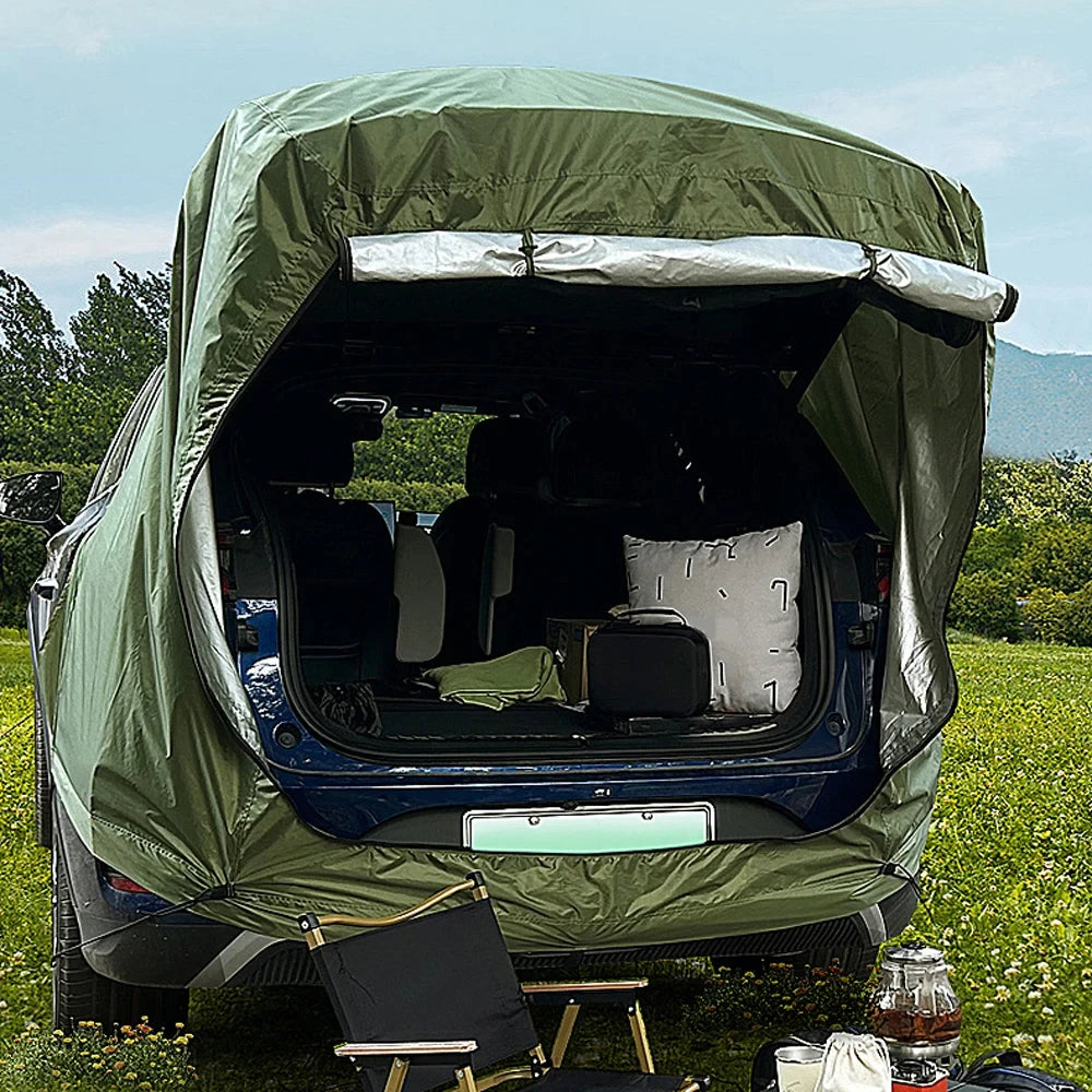 Outdoor Car Rear Extension Tent Camping Picnic Awning Canopy Sunshade Rainproof Waterproof Vehicle Tail Tent