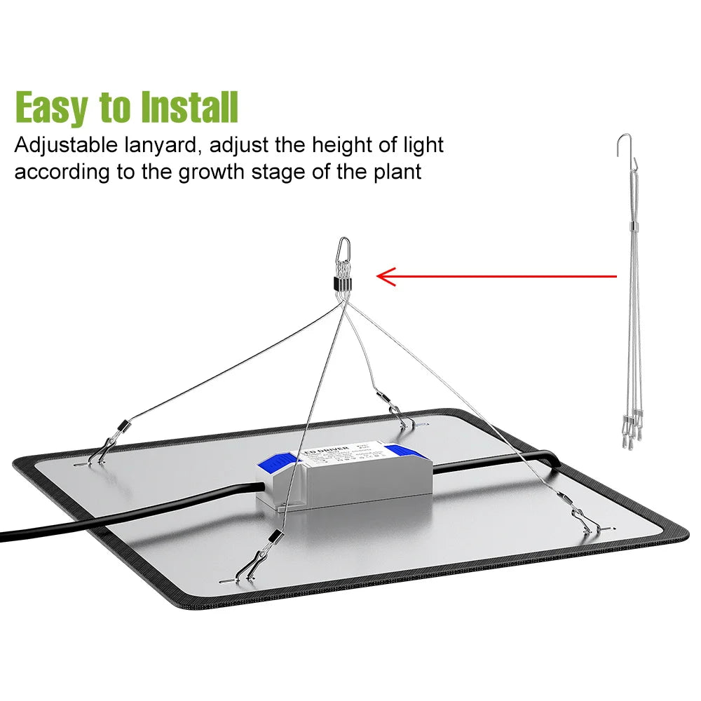200W LED Grow Light Full Spectrum Quantum Board Plant Cultivation Lamp For Indoor Potted Flower Greenhouse Tent Tomato Vegetable
