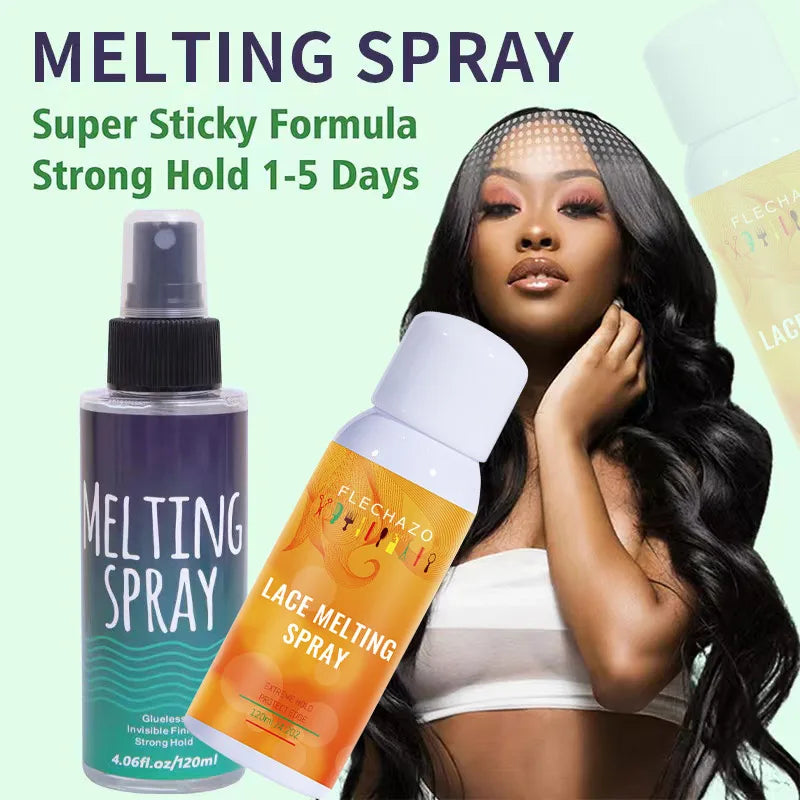 Glueless Wig Install Lace Melting Spray 1-2 Packs Edges Lay Down Lace Melt Strong Secure Hold Spray Home Or Travel Easy To Use
