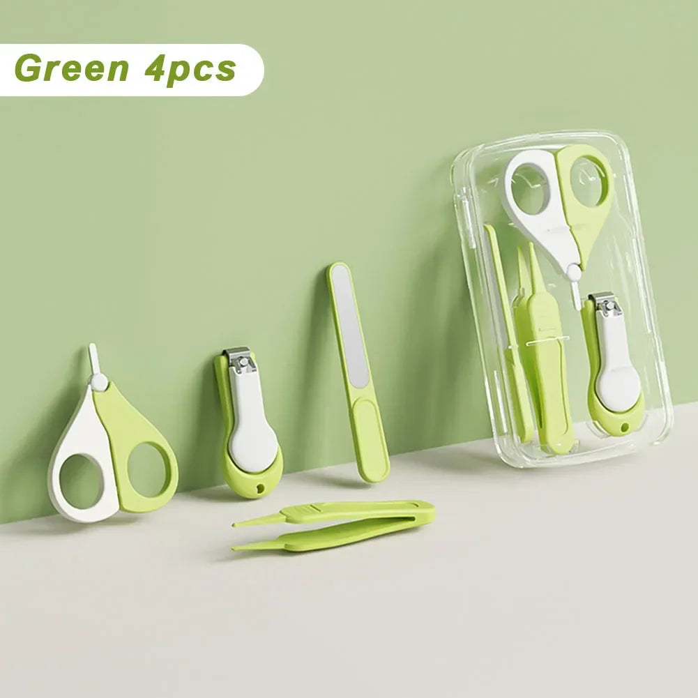Portable Baby Nail Care Set Safety Infant Nail Clipper Scissors Tweezers Nail File Newborn Kids Manicure Grooming Tools